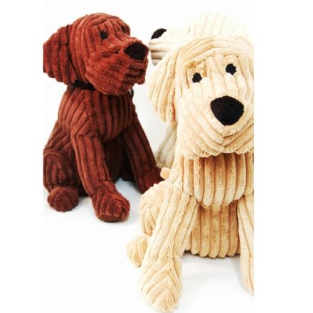 Shabby chic ribbed dog door stops 28cm. 3 Assorted colours 