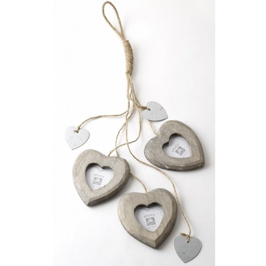 BYZ005 / 3 Hanging Heart Photo Frame 11287 Interior Decor / Decorations and Garlands