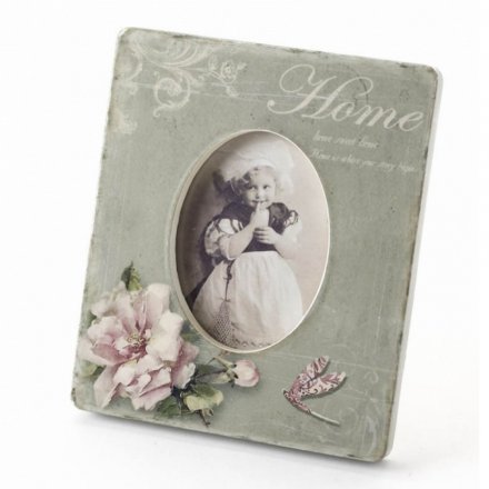 Gorgeous ornate shabby chic photo frame 'Home is where your story begins'