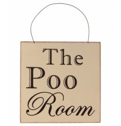 Wooden chic sign, add a bit of humour to your toilet door!