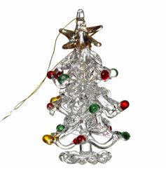 A colourful glass Christmas tree, perfect for any glitzy themed tree at the festive season 