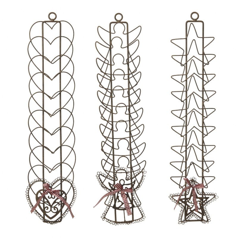 ZF311 / Metal Heart Star and Angel Card Holder 14617 Christmas