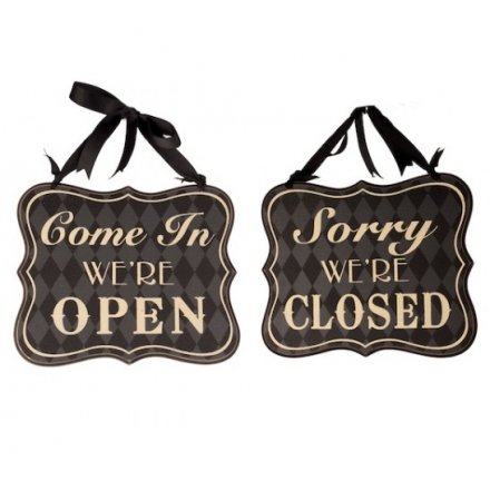 Reversible Open &amp; Closed Sign