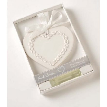 Fresh Cotton Scented Clay Hearts