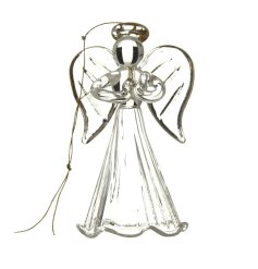 a charming angel glass tree decoration 