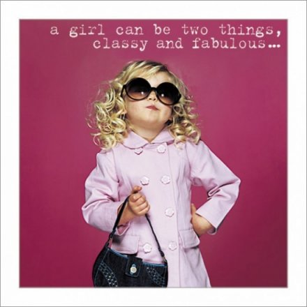 Girls Be Two Things Greetings Card 