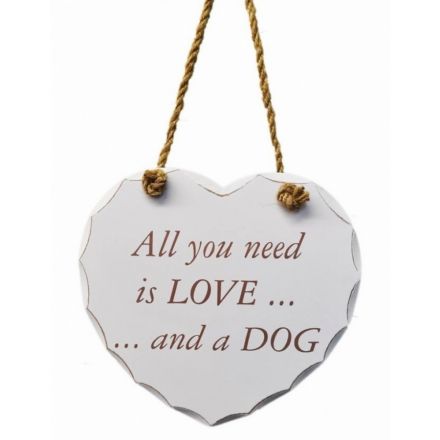 All You Need Love Dog Plaque