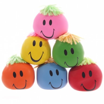 6 assorted squeezable toys