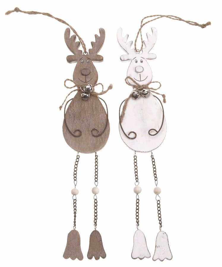 FFX1143 / Hanging Wooden Reindeer Mix 17158 Christmas / Hanging
