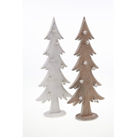 Wooden Xmas Trees with Bells
