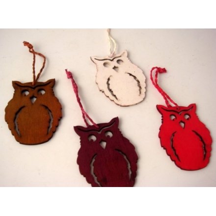 Assorted Christmas owl decorations 
