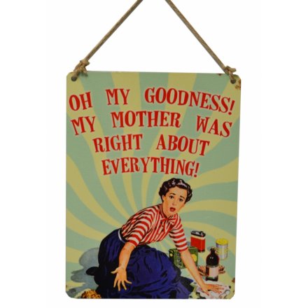 Oh My Goodness Vintage Metal Sign