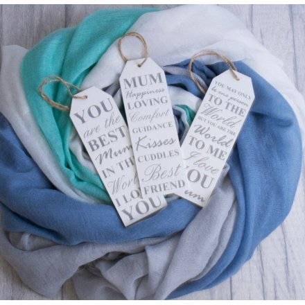 Cute slogan tags in an assortment. A great gift for mothers day