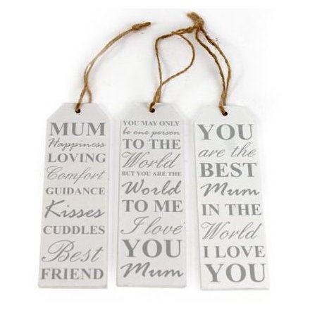 Wp1134   Mum Slogan Tag Plaques 15cm 