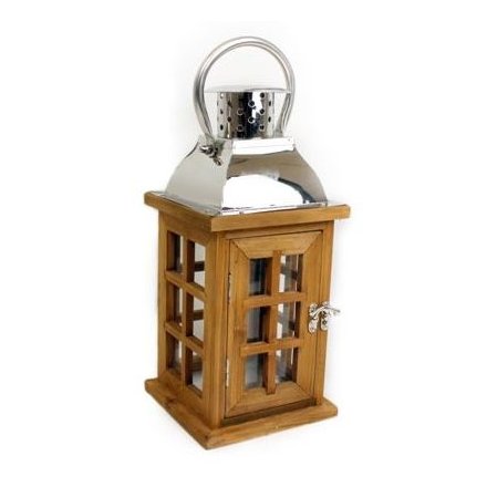 Medium Dark Wooden Lantern