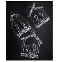 A stunning set of miniature nativity scenes in three assorted designs.