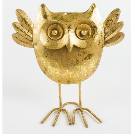 Metal Standing Owl, Large