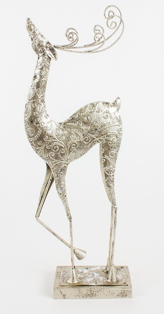 FF837B / Metal Standing Reindeer, Medium 34cm 19572 Christmas