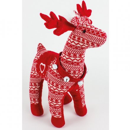 Red and White Standing Reindeer