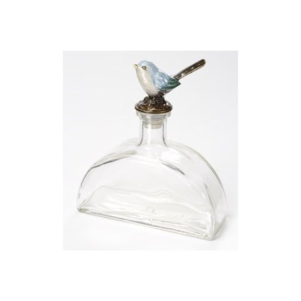 Decorative Glass Bottle &amp; Bird Stopper