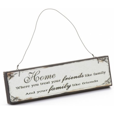 Friends Like Family Wooden Sign