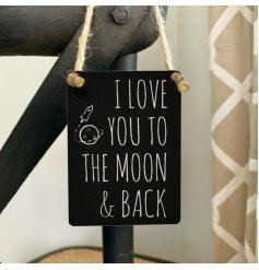 Sweet metal vintage sign from our new and exclusive mini dangler range