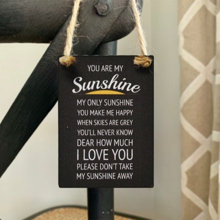  A mini metal sign featuring a popular scripted text, suitable for any home space 