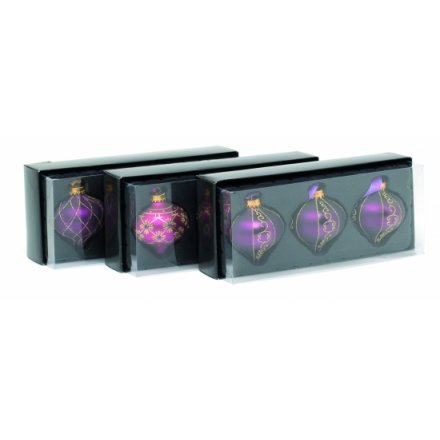 Set of 3 Boxed Glass Minaret Droplets 3a