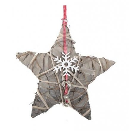 Willow Star and Snowflake 30cm