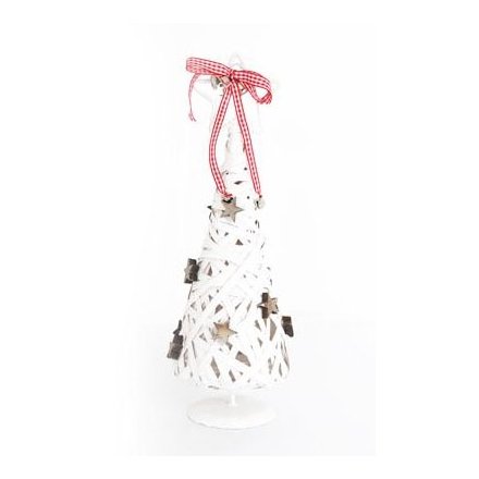 White Cone Xmas Tree, 28cm