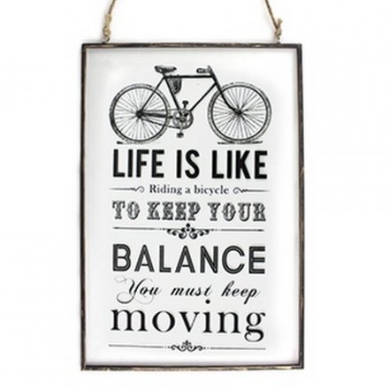 Life Like - Glass Hanging Plaque 