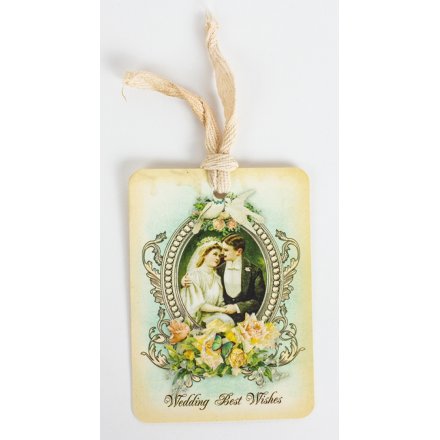 Vintage Wedding Best Wishes Gift Tag