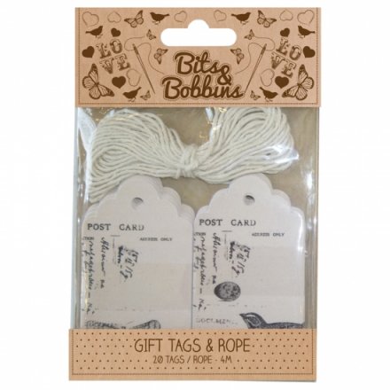 Decorative post card style gift tags from the Bits & Bobbins range