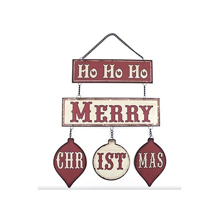 Spread some festive cheer with this hanging metal sign from Leonardo