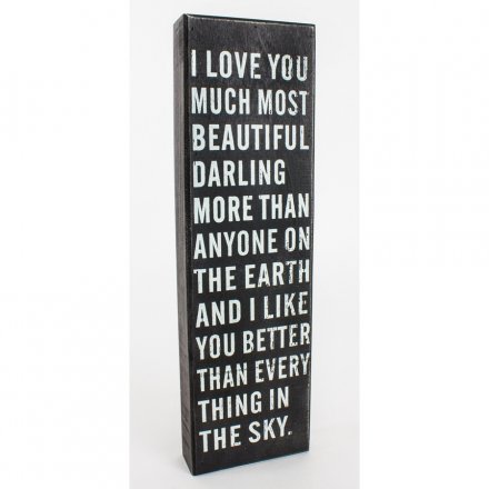 I Love You Much... Wooden Plaque