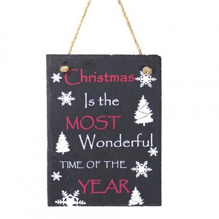 Christmas Wonderful Slate Sign