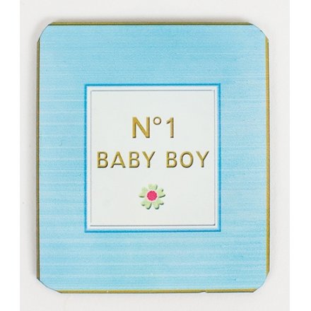 No 1 Baby Boy Metal Magnet