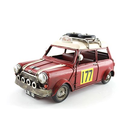 Classic Mini Red Tin Model
