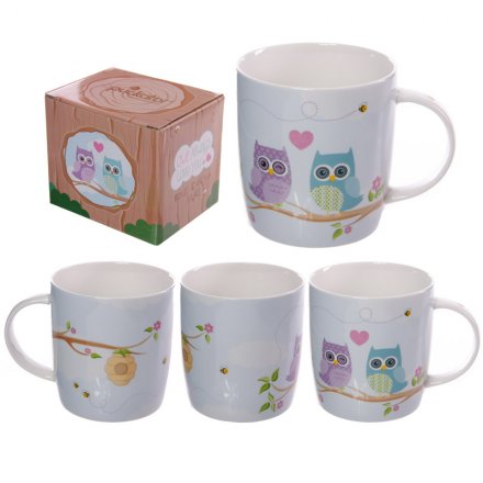Love Owls China Mug Boxed