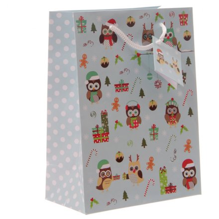 Christmas Owls Gift Bags 23cm