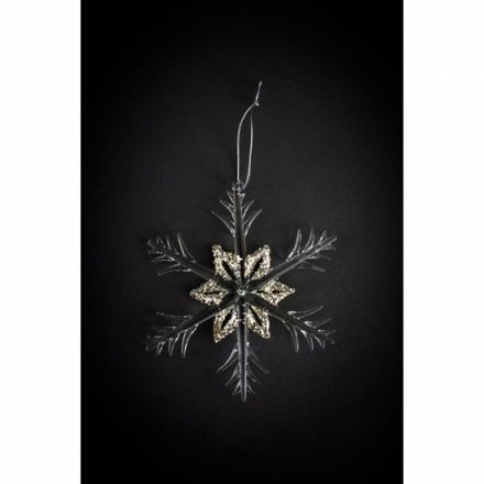 Glass Snowflake Decoration