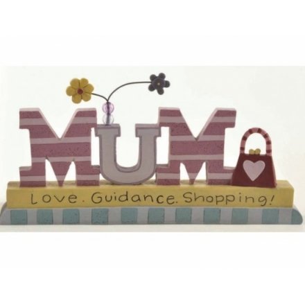 Mum Love Guidance Shopping Plaque