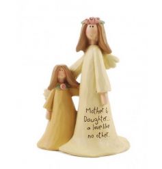 A beautiful mother and daughter decorative angel trinket with a 'love like no other' text.