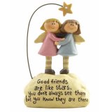 A cute friendship ornament with 'good friends are like stars' popular wording.