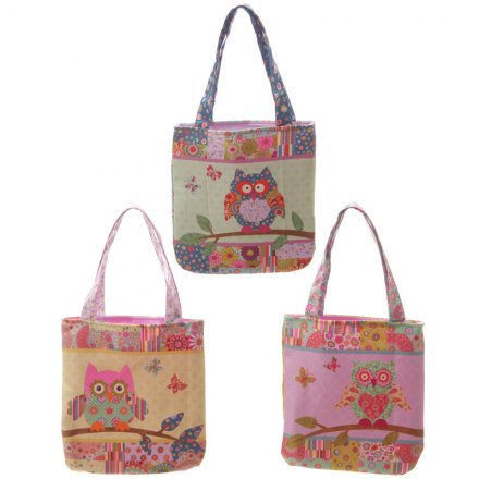 Cute Colourful Patchwork Style Owl Bag