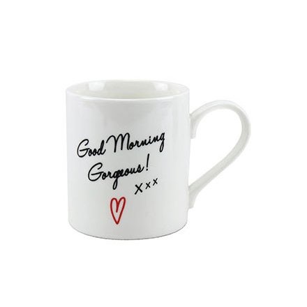 A cute and stylish 'Good Morning Gorgeous' mug with gift box.