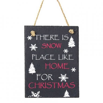 Home For Christmas Slate Sign