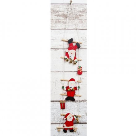 3 Santa On Ladder With Jingle Bells