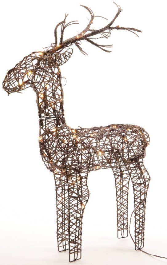 Wicker Reindeer Light Up LED Indoor/Outdoor 60cm 22904 Christmas