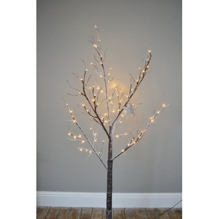 LED Light Up Pre Lit Snowy Twig Tree DecorationIndoor Home Nordic Christmas 